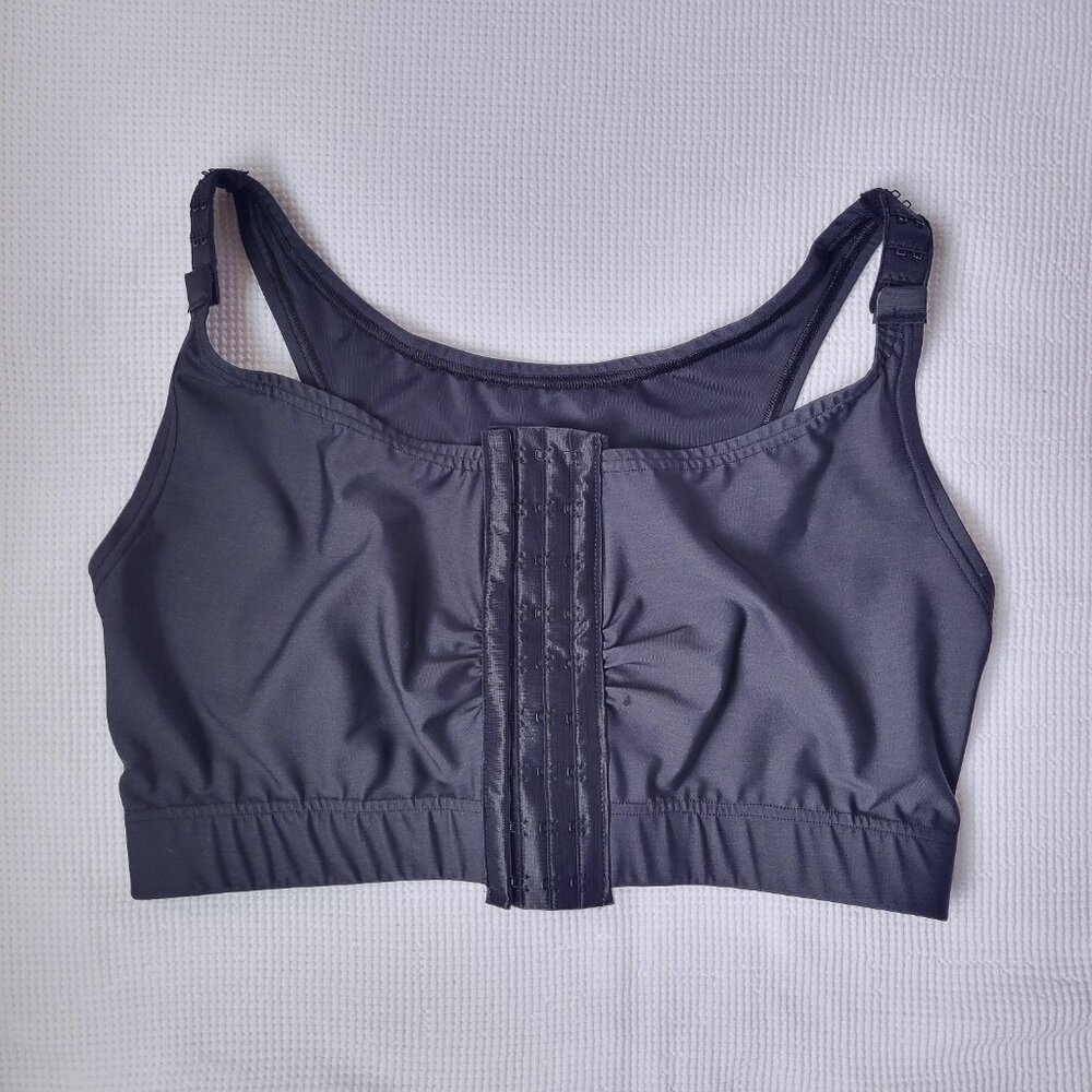 RAINEY RECOVERY WEAR Black Augmentation Bra Size XL Compressive Adjustable